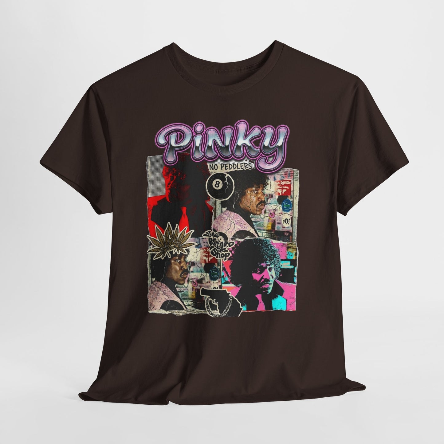 Pinky Retro Collage T-Shirt — Vintage Pop Art Movie Tee