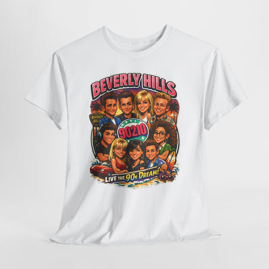 90s TV Cast Graphic Tee — 'Beverly Hills 90210' Retro Reunion Shirt