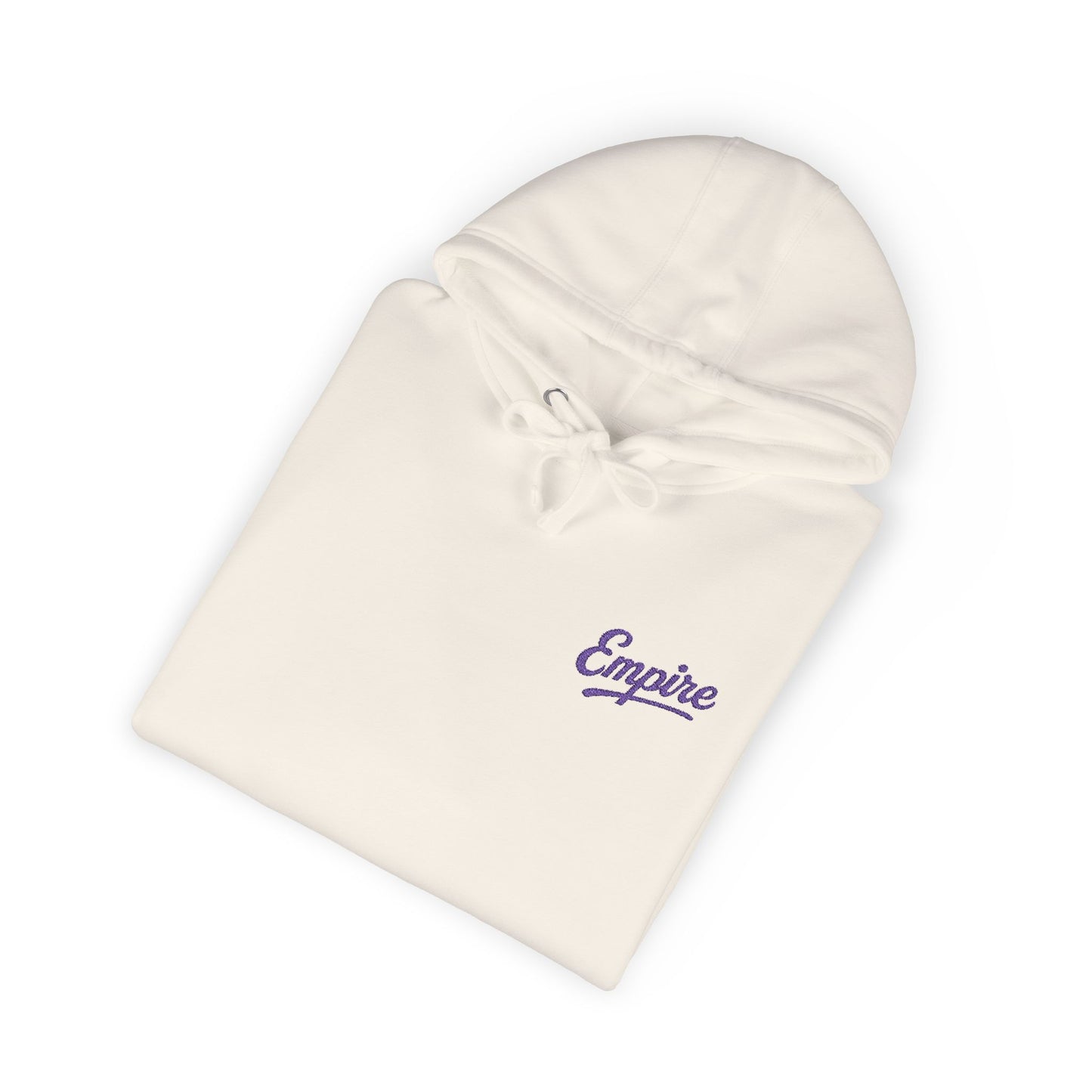 Empire Signature Embroidered Hoodie — Minimal Fleece with Purple 'Empire' Logo