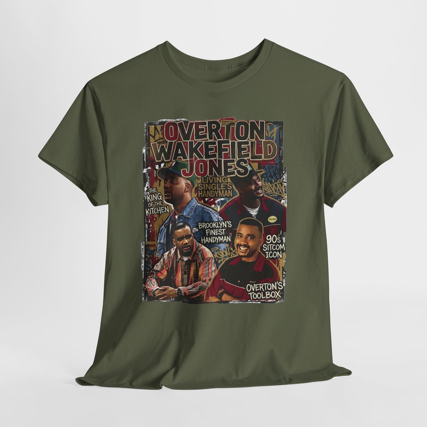 Vintage Living Single Collage T‑Shirt — Overton Wakefield Jones Graphic Tee