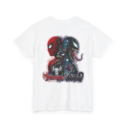 Spider-Man vs Venom Graphic Tee — Superhero Back Print