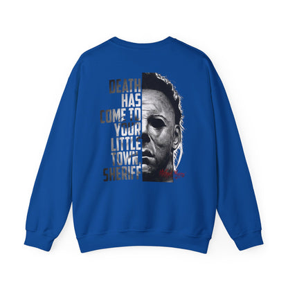Horror Michael Myers "Death Has Come to Your Little Town, Sheriff" Back Print