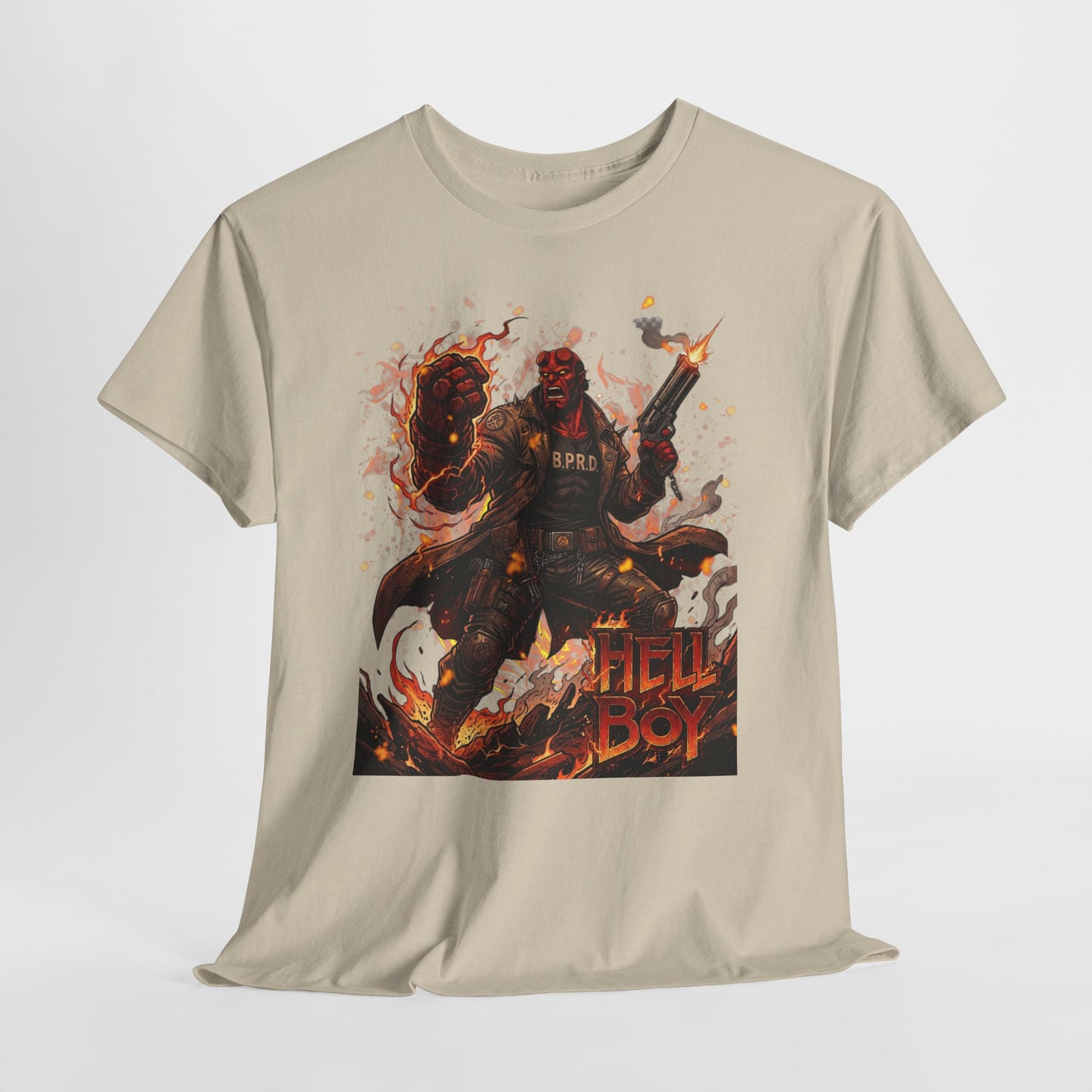 Hellboy Graphic Tee — Vintage Comic Illustration T-Shirt