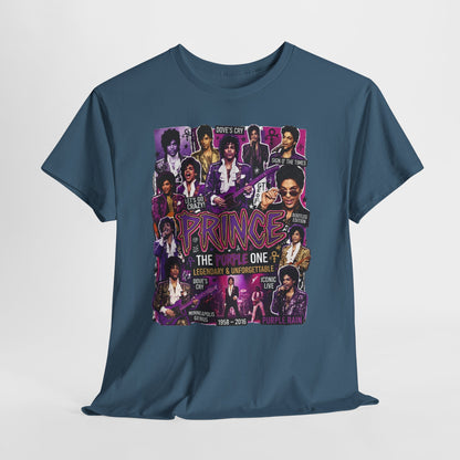 Prince Tribute T-Shirt – 'Prince The One' Collage Graphic Tee