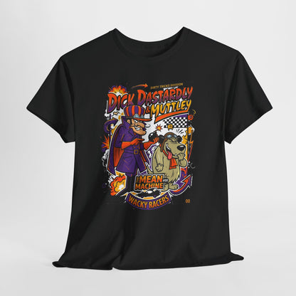 Cartoon Villain Racing Tee — "Dick Dastardly & Muttley: Mean Machine" Graphic T-Shirt
