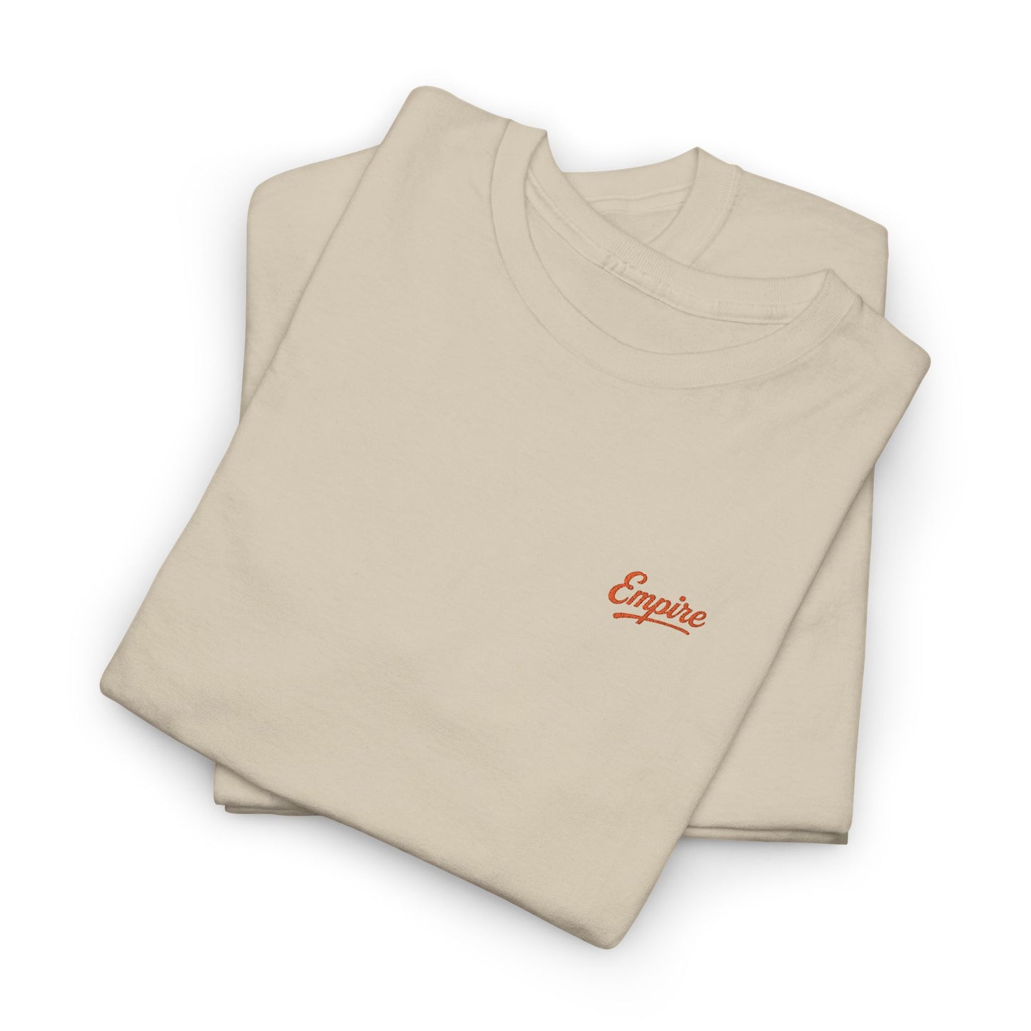 Signature Embroidered Empire Orange Chest Logo T-Shirt