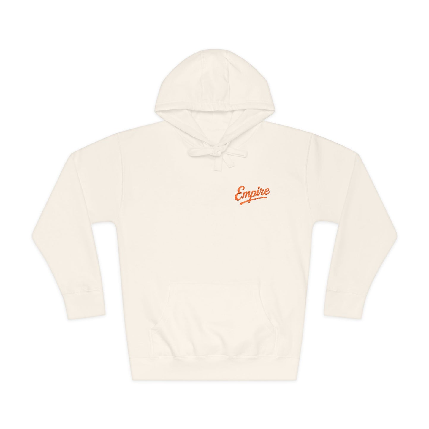 Empire Signature Embroidered Hoodie — Minimal Fleece with Orange 'Empire' Logo