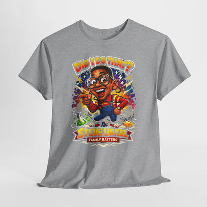 Did I Do That? Steve Urkel Tee – Retro 90s Family Matters Graphic Shirt