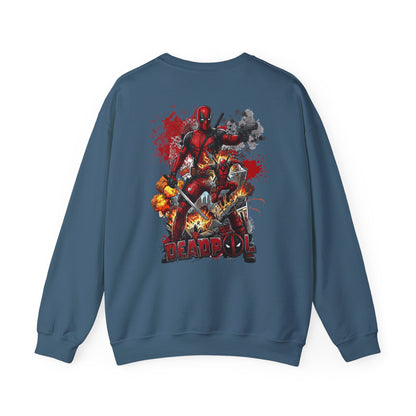 Deadpool Graphic Sweatshirt – Comic Superhero Crewneck