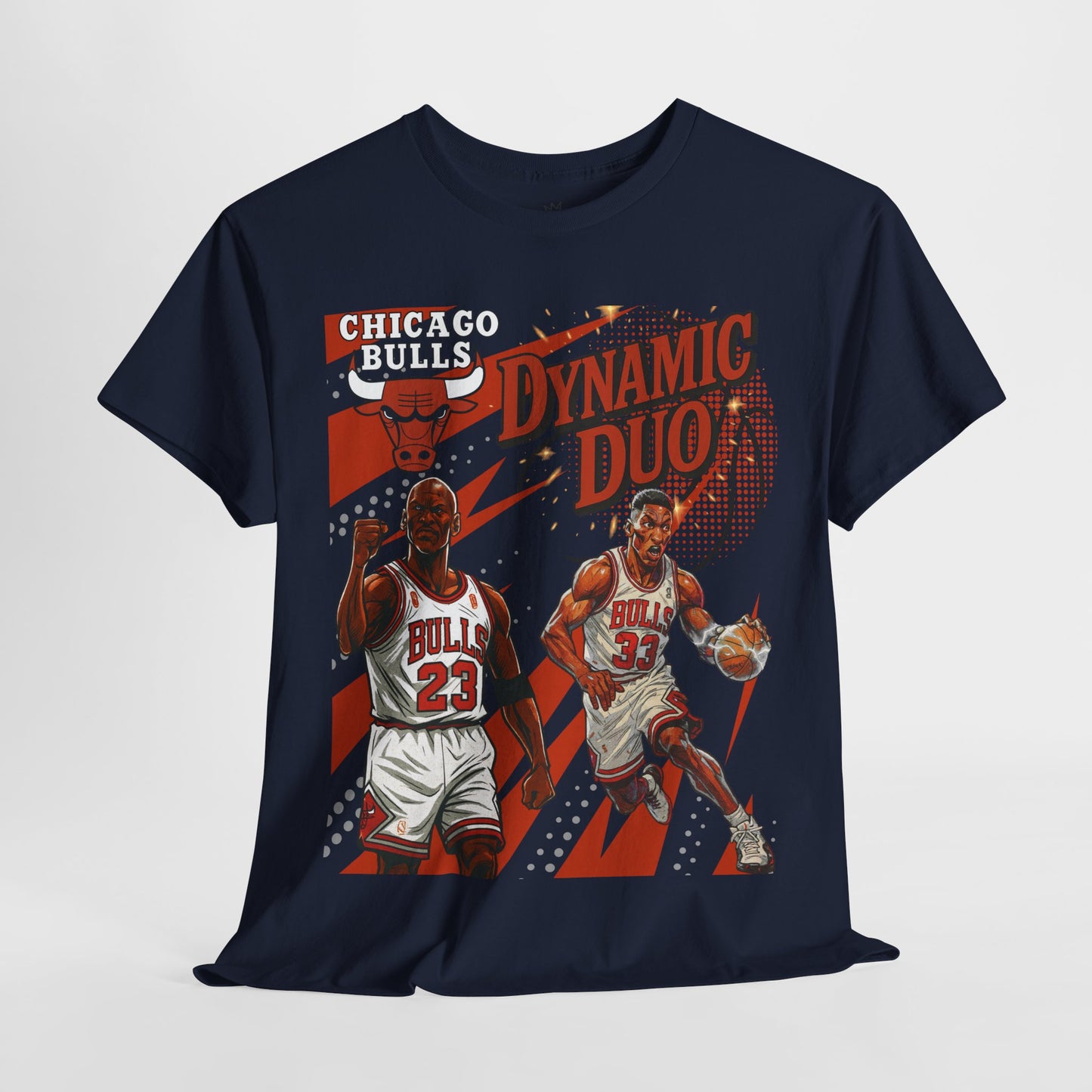 Chicago Bulls Dynamic Duo Tee, Unisex Basketball Shirt, Sports Fan Apparel, Gifts for NBA Lovers, Retro Sportswear