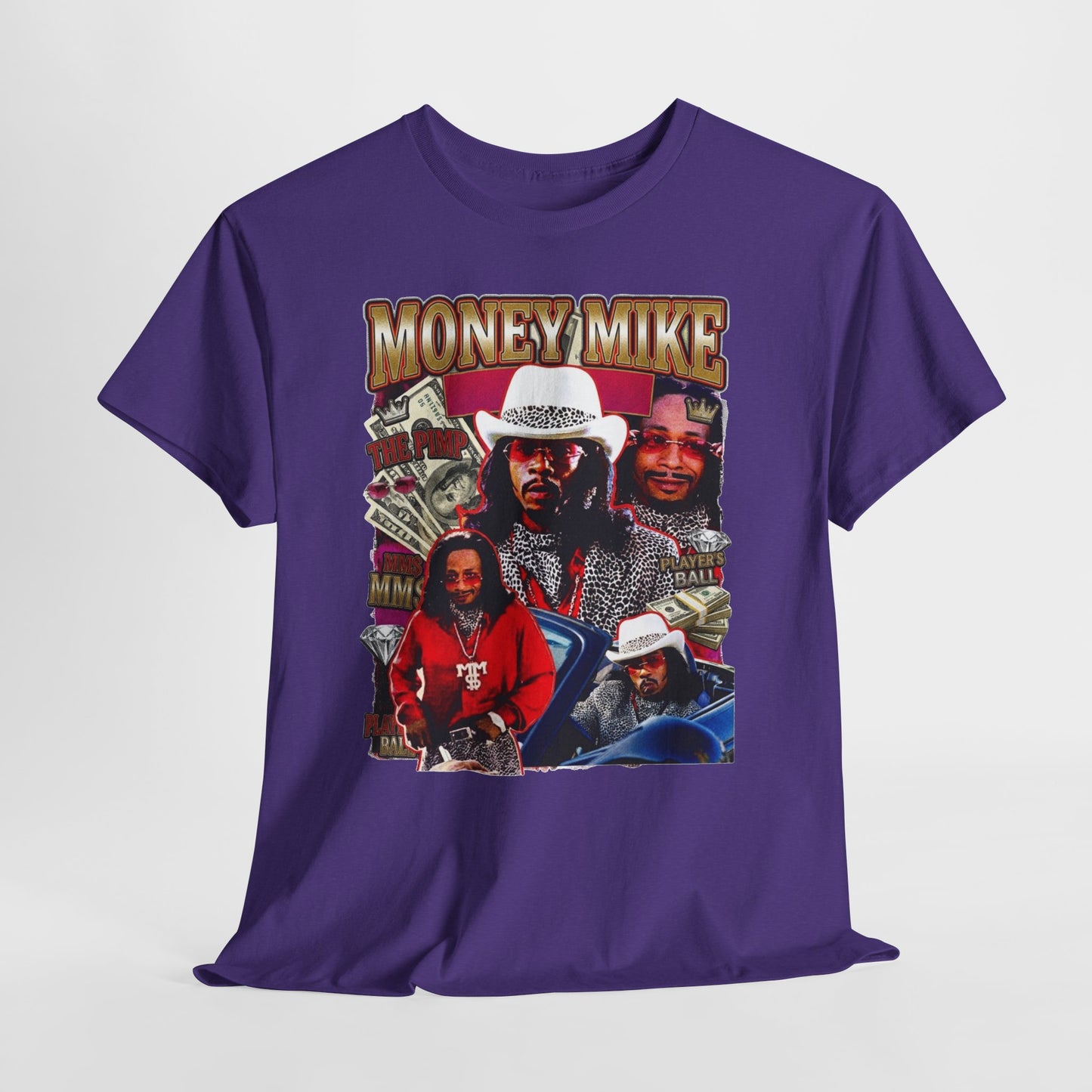 Money Mike Graphic Tee — Retro Movie Collage T‑Shirt