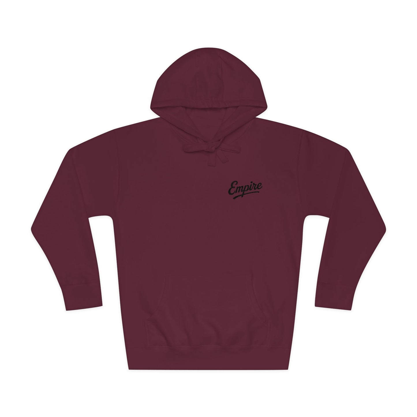 Empire Signature Embroidered Hoodie — Minimal Fleece with Black 'Empire' Logo