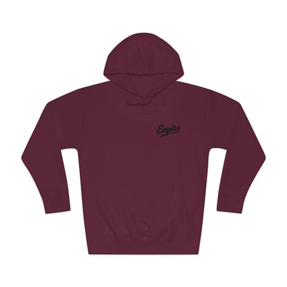 Empire Signature Embroidered Hoodie — Minimal Fleece with Black 'Empire' Logo