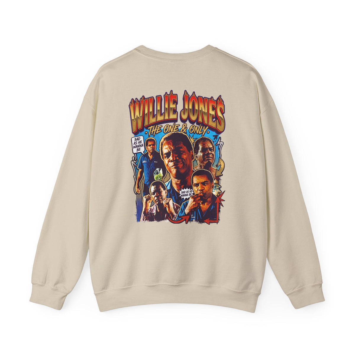Willie Jones Graphic Crewneck Sweatshirt — Retro Soul Portrait Pullover