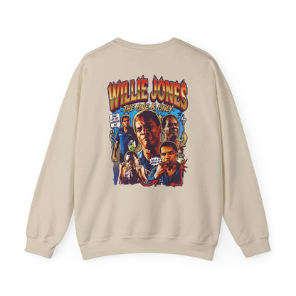 Willie Jones Graphic Crewneck Sweatshirt — Retro Soul Portrait Pullover