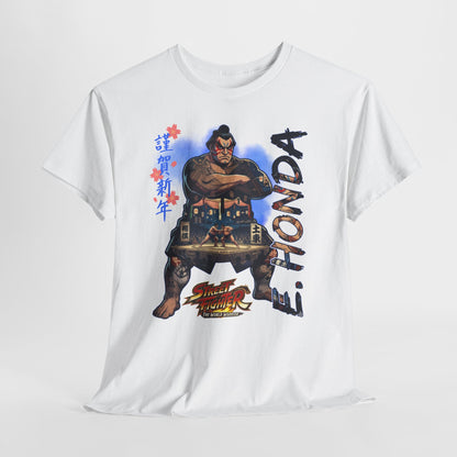 E. Honda Street Fighter Tee — Vintage Arcade Gaming Graphic T-Shirt
