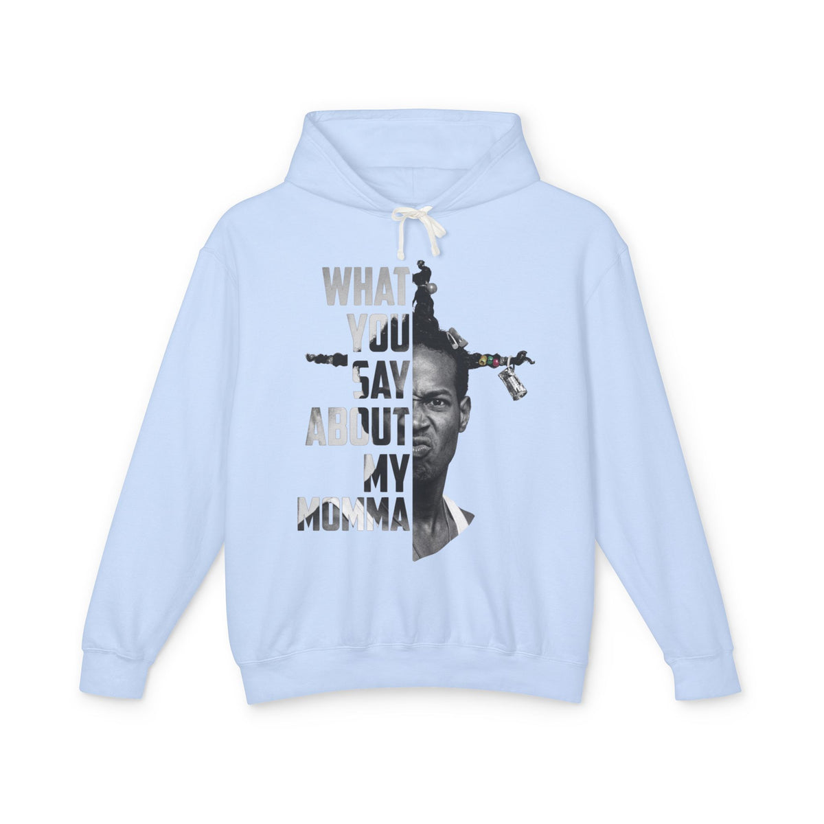 Loc Dog Graphic Hoodie — "What You Say About My Momma" Bold Portrait Pullover
