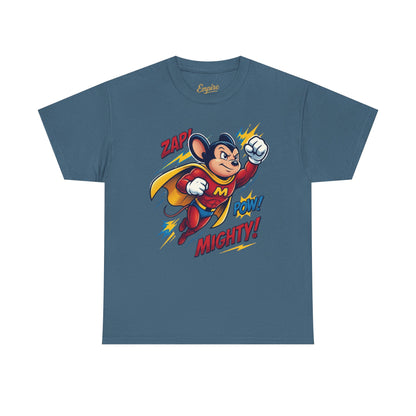 Mighty Mouse Comic Tee — Retro Superhero Kids Graphic T-Shirt