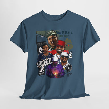 Juvenile Hip Hop Legends Collage Tee — "The G.O.A.T." Graphic Shirt