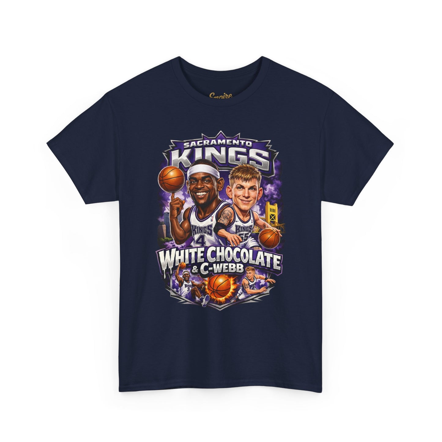 Sacramento Kings 'White Chocolate & C-Webb' Basketball Tee