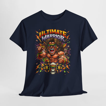 Ultimate Warrior Graphic Tee — Retro Wrestling Mascot T-Shirt