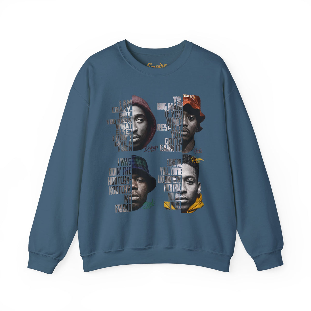 Wrecking Crew "Juice" Movie Legends Crewneck Sweatshirt — Collage Portraits & Lyrics