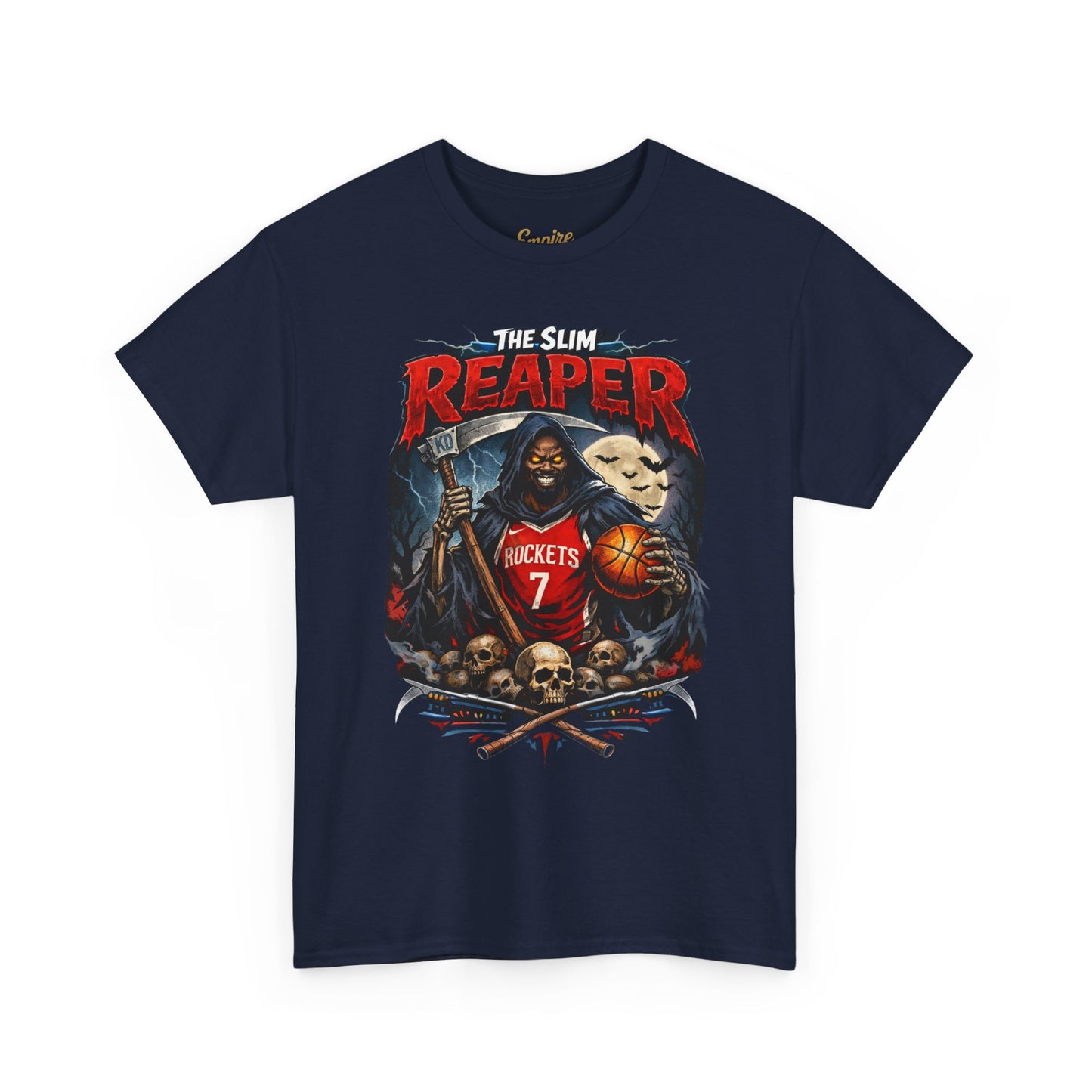 Grim Reaper Basketball Tee — "The Slim Reaper" Graphic T-Shirt