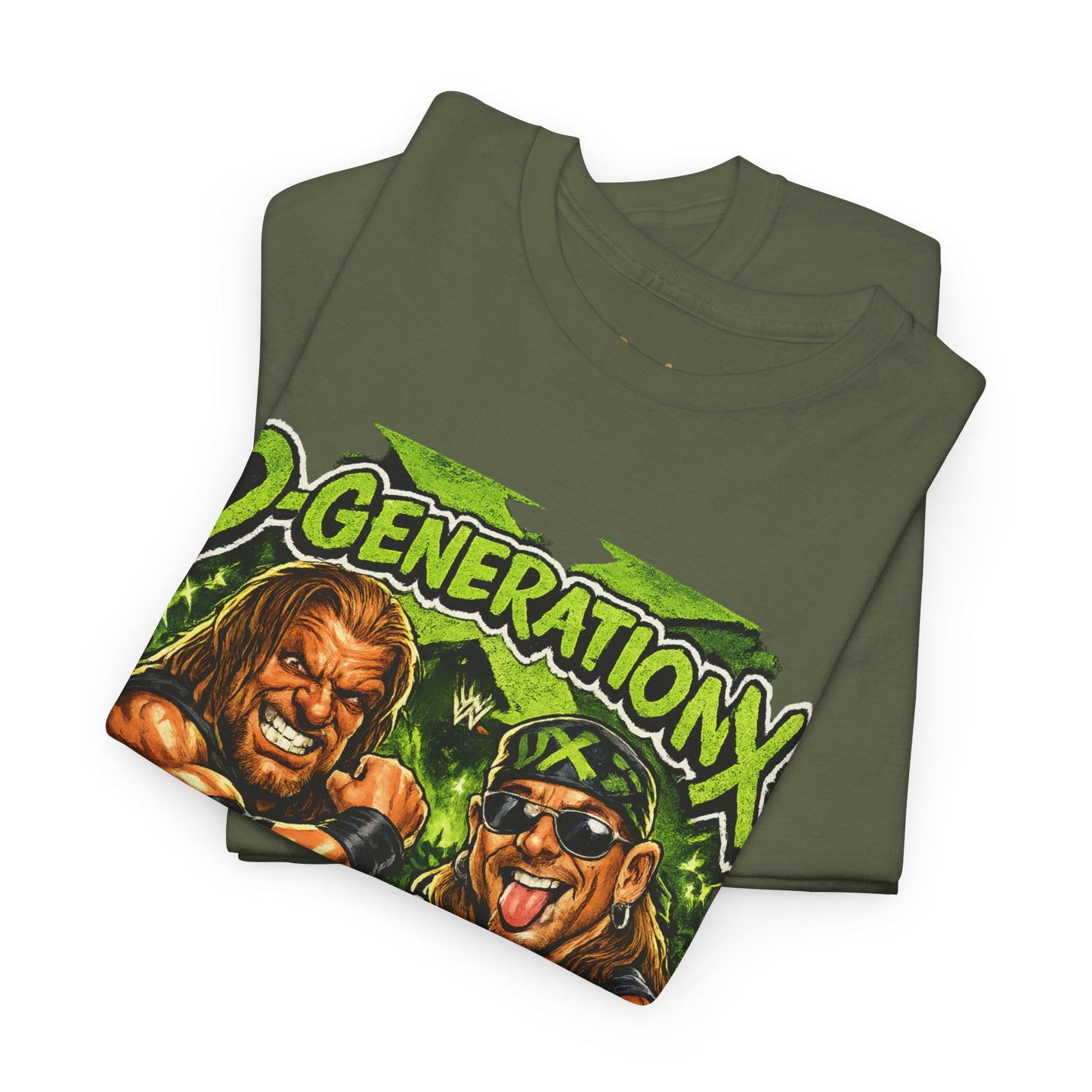 D-Generation X Retro Wrestling Tee — DX Skull & Heroes Graphic T-Shirt