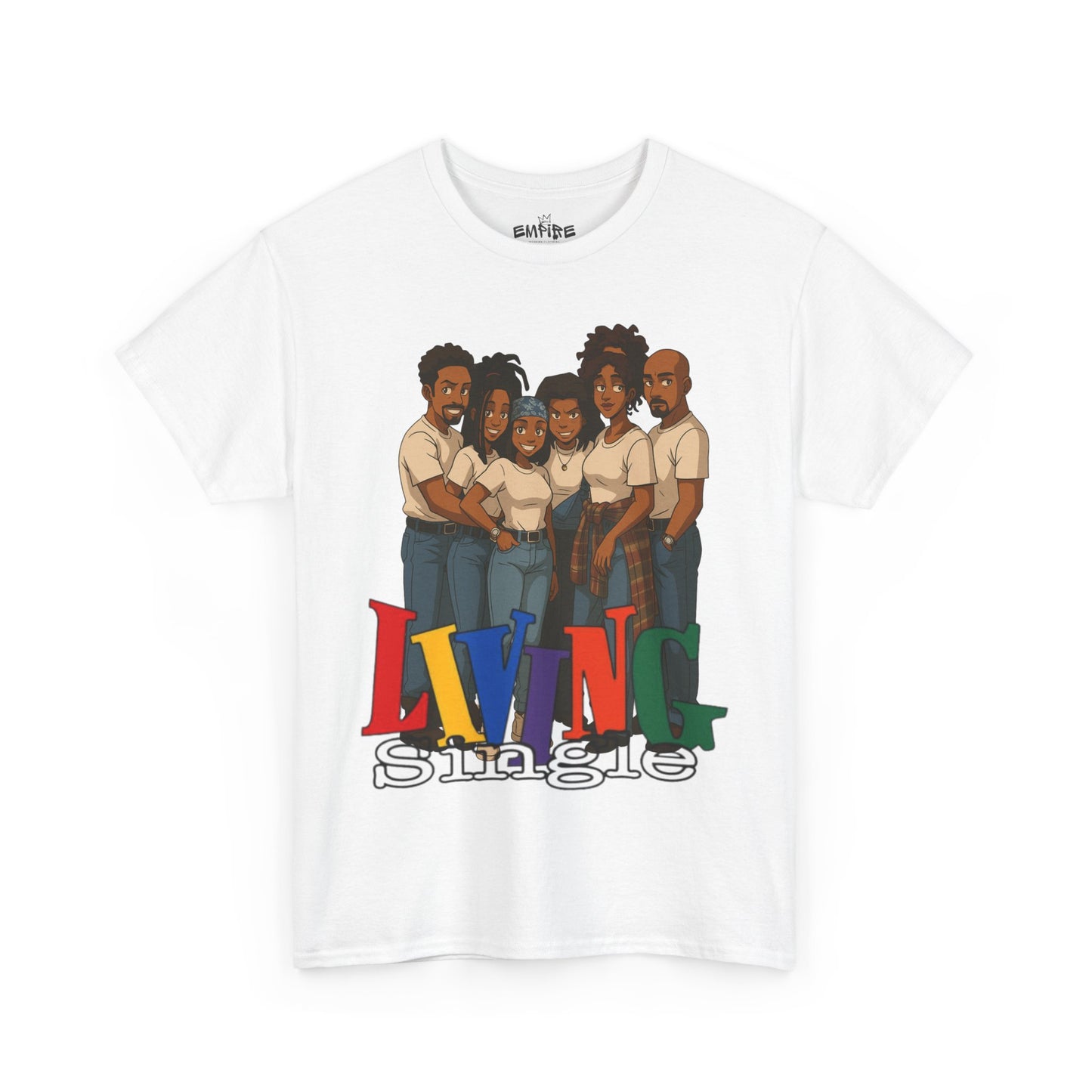 Living Single Unisex Heavy Cotton Tee - Nostalgic TV Show T-Shirt for Fans