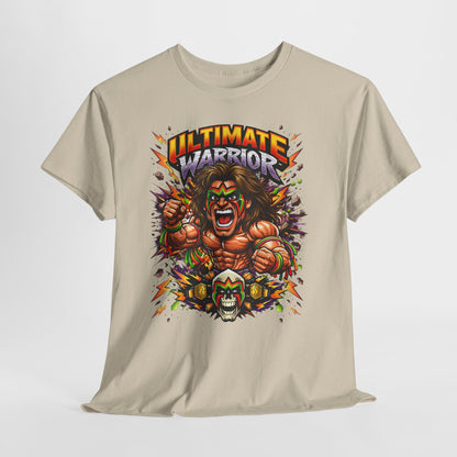 Ultimate Warrior Graphic Tee — Retro Wrestling Mascot T-Shirt