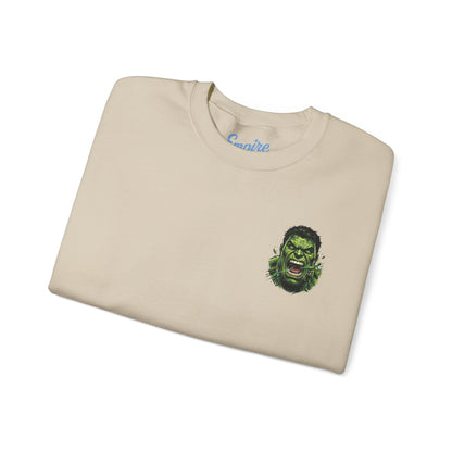 Hulk Graphic Crewneck Sweatshirt — Bruce Banner Movie Poster Design