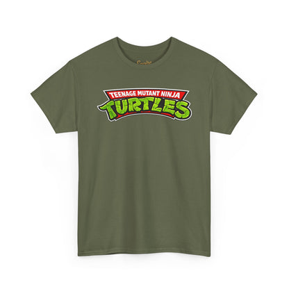 Teenage Mutant Ninja Turtles Graphic Tee — Retro TMNT Logo & Group Back Print