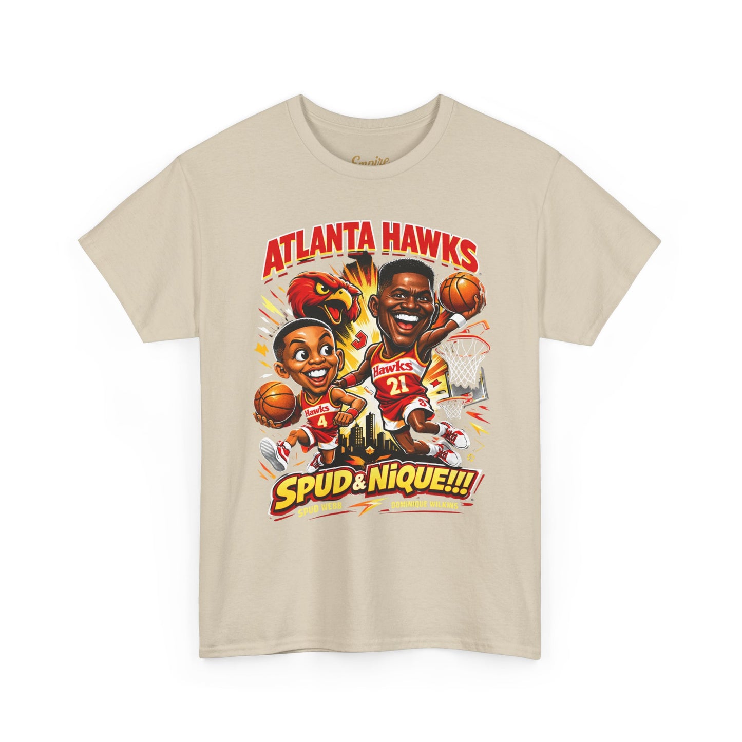 Atlanta Hawks 'Spud & Nique' Graphic Tee — Retro Basketball Fans Shirt