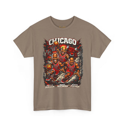 Chicago Bulls Retro Players Graphic Tee — Vintage Basketball Team Shirt
