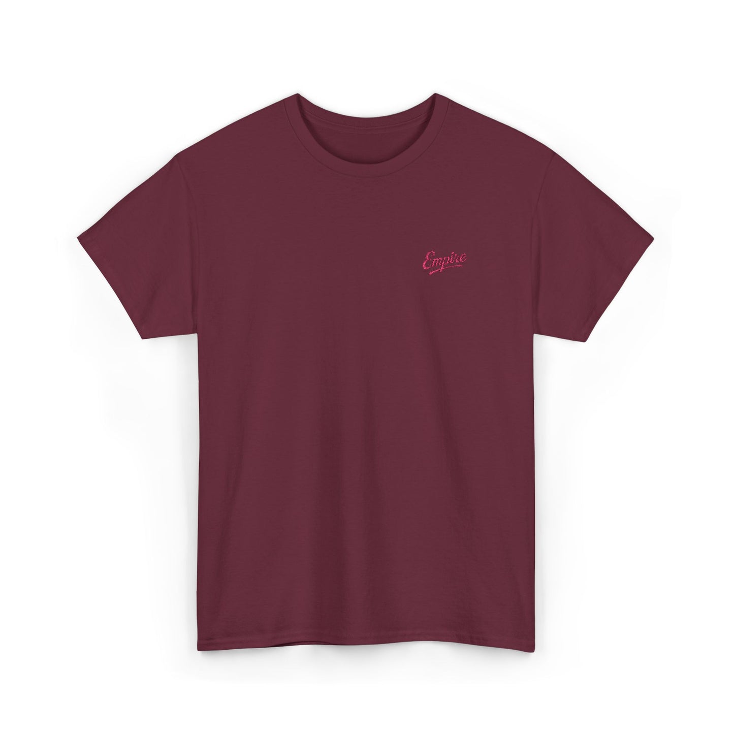 Signature Embroidered Empire Pink Chest Logo T-Shirt