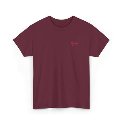 Signature Embroidered Empire Pink Chest Logo T-Shirt