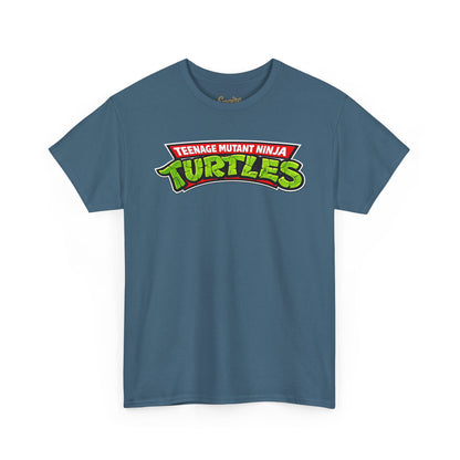 Teenage Mutant Ninja Turtles Graphic Tee — Retro TMNT Logo & Group Back Print