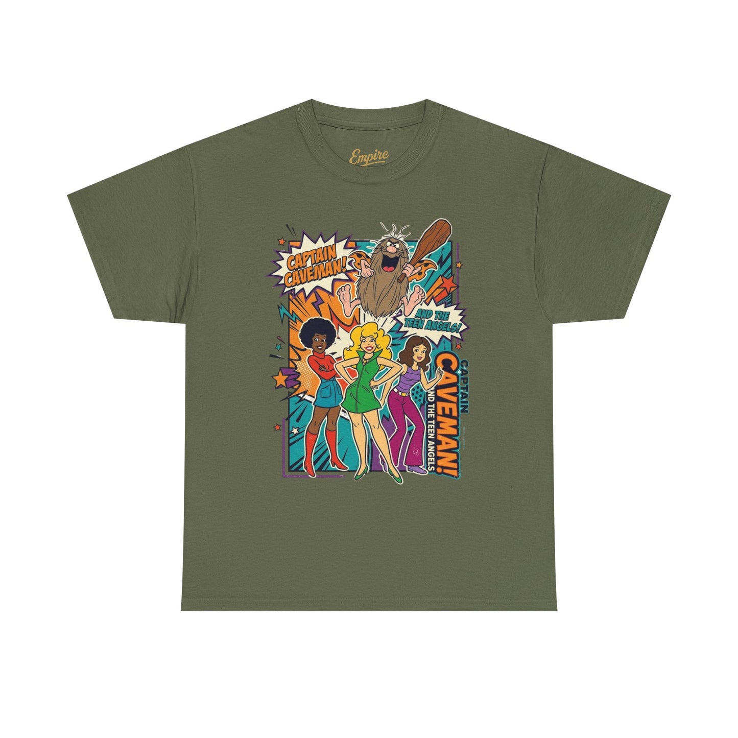 Caveman Comic Tee — Retro Pop-Art Caveman Graphic T-Shirt