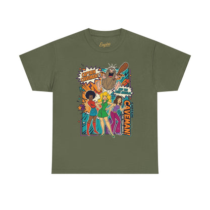 Caveman Comic Tee — Retro Pop-Art Caveman Graphic T-Shirt