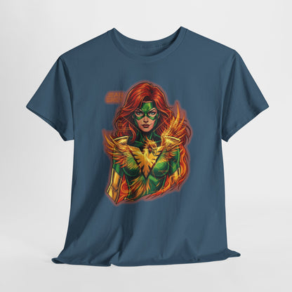 T-Shirt — Fiery Phoenix Superhero Graphic Tee (Jean Grey Inspired)