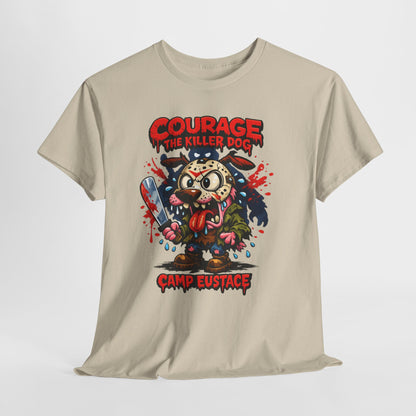 Horror Camp Graphic Tee — "Courage the Killer Dog" Camp Eustace Shirt