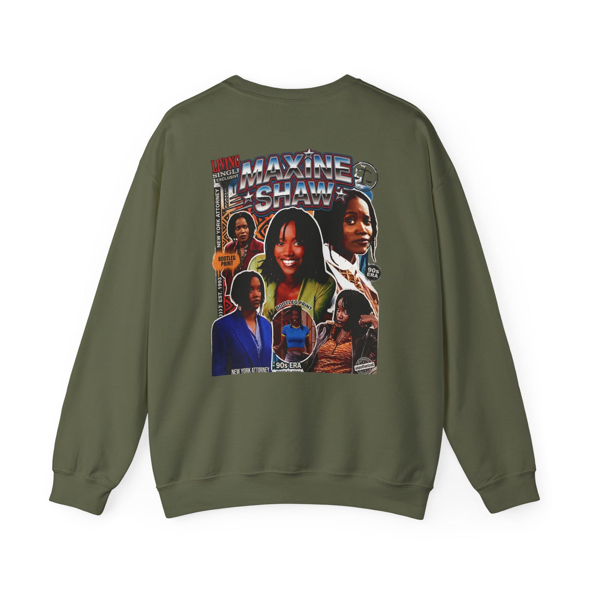 Maxine Shaw 'LIVING Single' Retro TV Sitcom Graphic Crewneck Sweatshirt