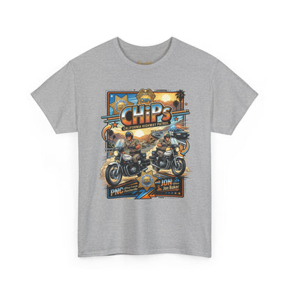 CHiPs Retro Motorcycle Tee — Vintage Police Biker Graphic T-Shirt