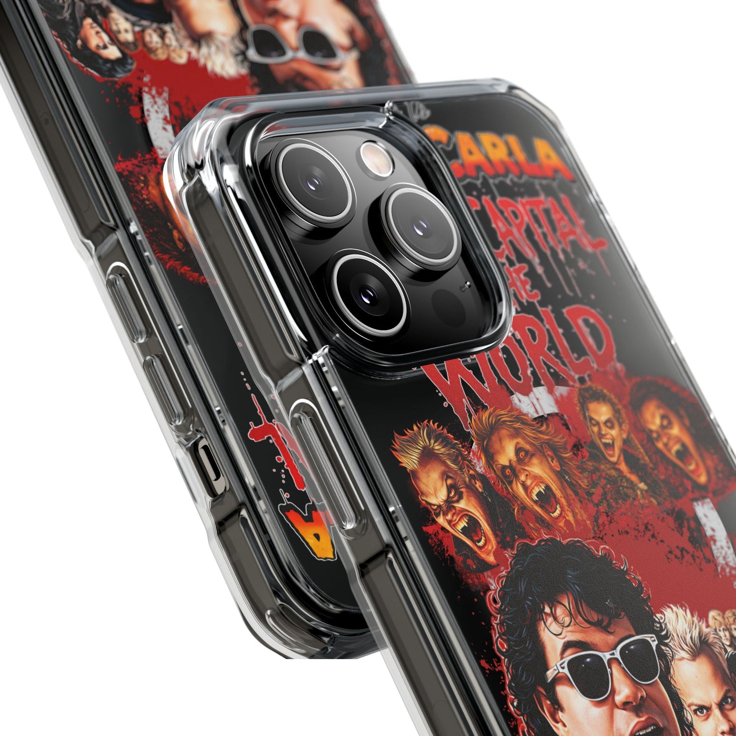 The Lost Boys Clear Magnetic Phone Case – Retro Vampire Movie Collage