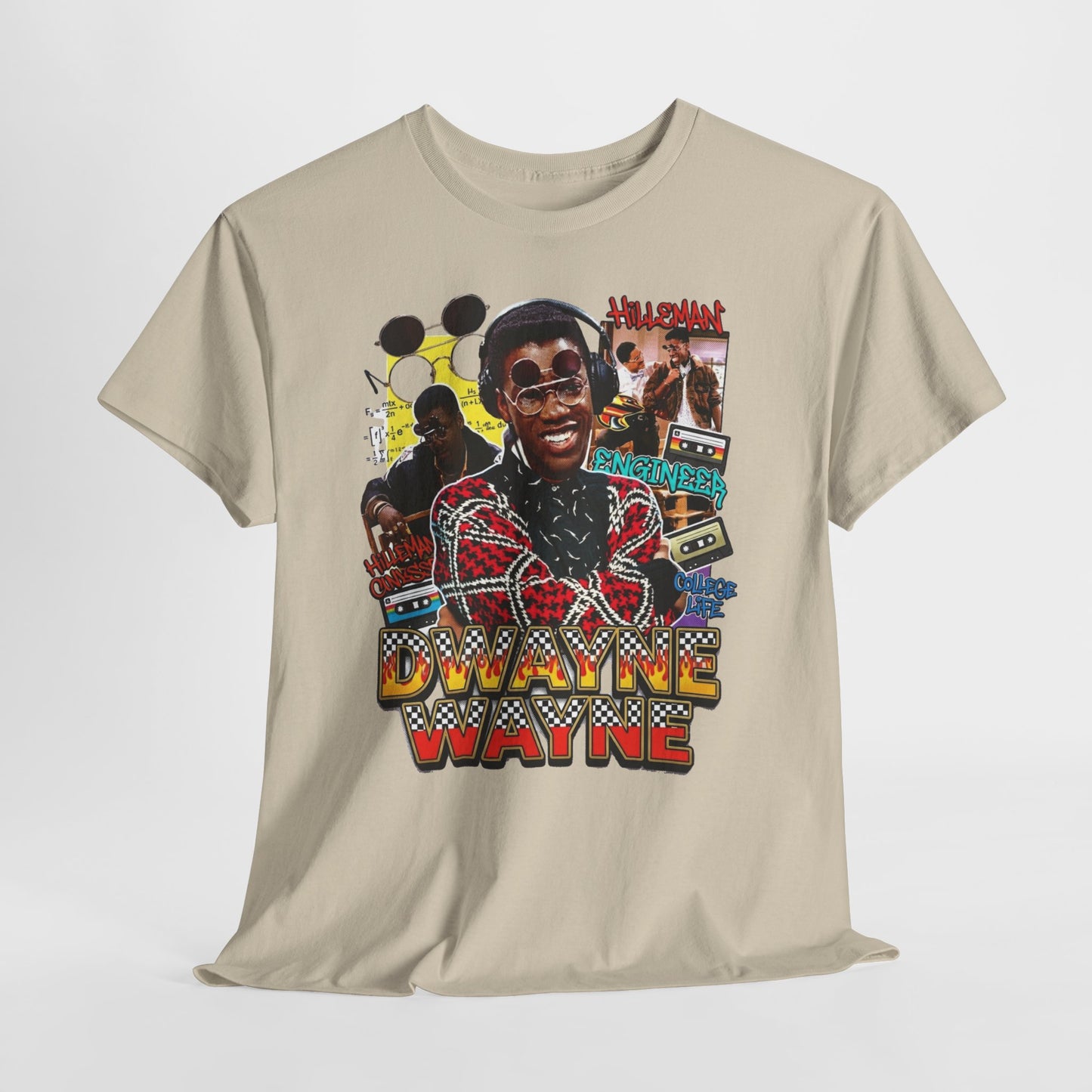 Retro A Different World Collage Graphic Tee — Dwayne Wayne Tribute Design
