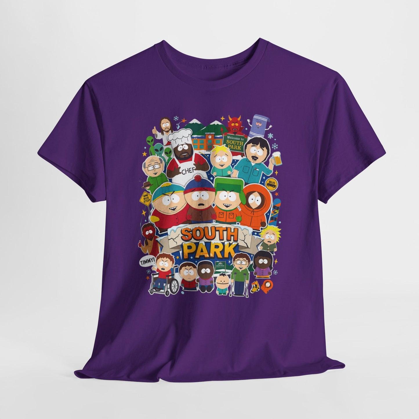 South Park Characters Graphic Tee — Cartoon TV Show Fan T-Shirt