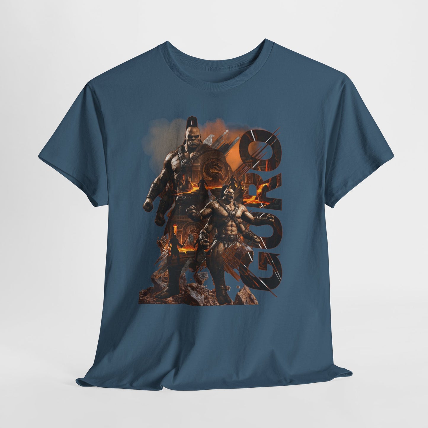 Goro Warrior Graphic Tee — Fantasy Samurai & Skull Design