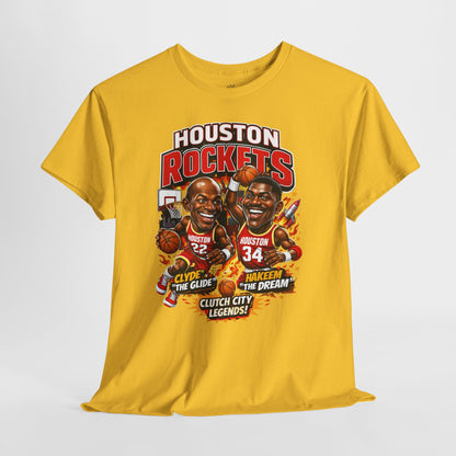 Houston Rockets 'The Glide and The Dream'| Vintage Sports Shirt, Basketball Gift, Retro Sports Tee, Casual Wear, Fan Apparel