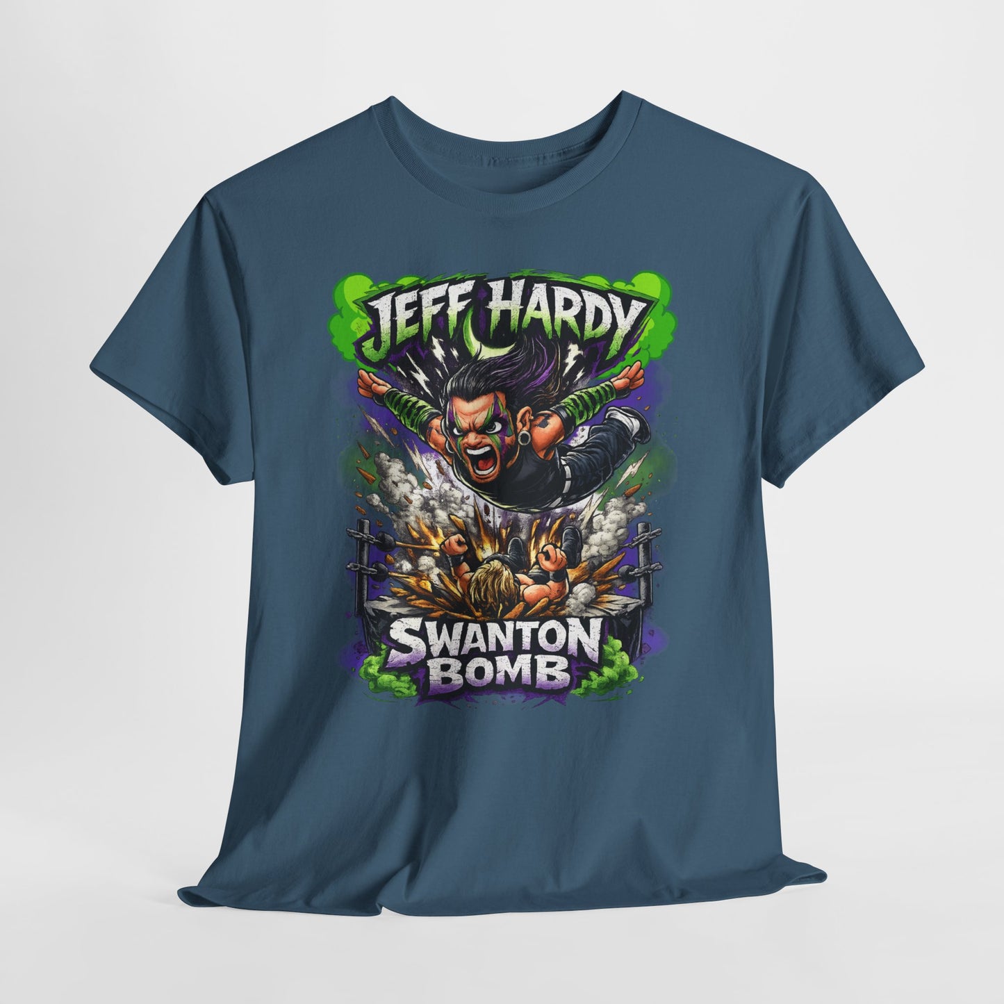 "Swanton Bomb" Graphic Tee — Pro Wrestler Vintage-Style Wrestling Shirt