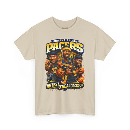 Indiana Pacers Vintage Players Graphic Tee — "Pacers" O'Neal & Jackson Tribute